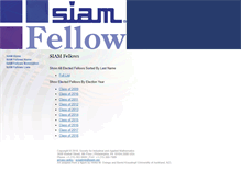 Tablet Screenshot of fellows.siam.org