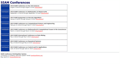 Desktop Screenshot of meetings.siam.org