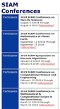 Mobile Screenshot of meetings.siam.org